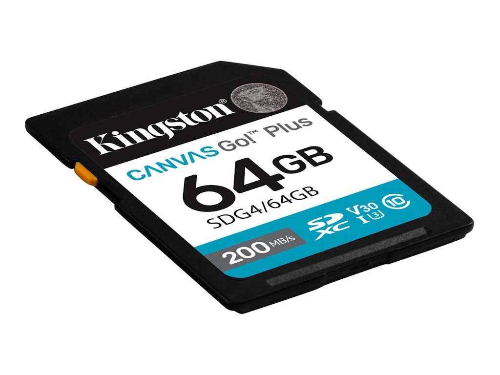 Memorije kartice KINGSTON SDG4/64GB/64GB SDXC Canvas Go Plus Gen4 200MB/s C10 UHS-I U3 V30 - Slika 2